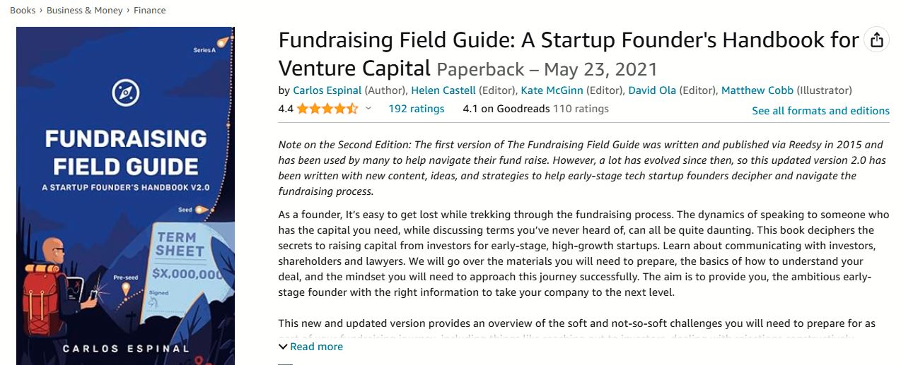 fundraising field guide a startup founders handbook for venture capital